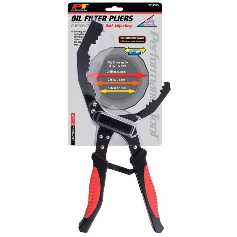 Performance Tool Angled Self-Adjusting Filter Pliers - W54315 - Image 5